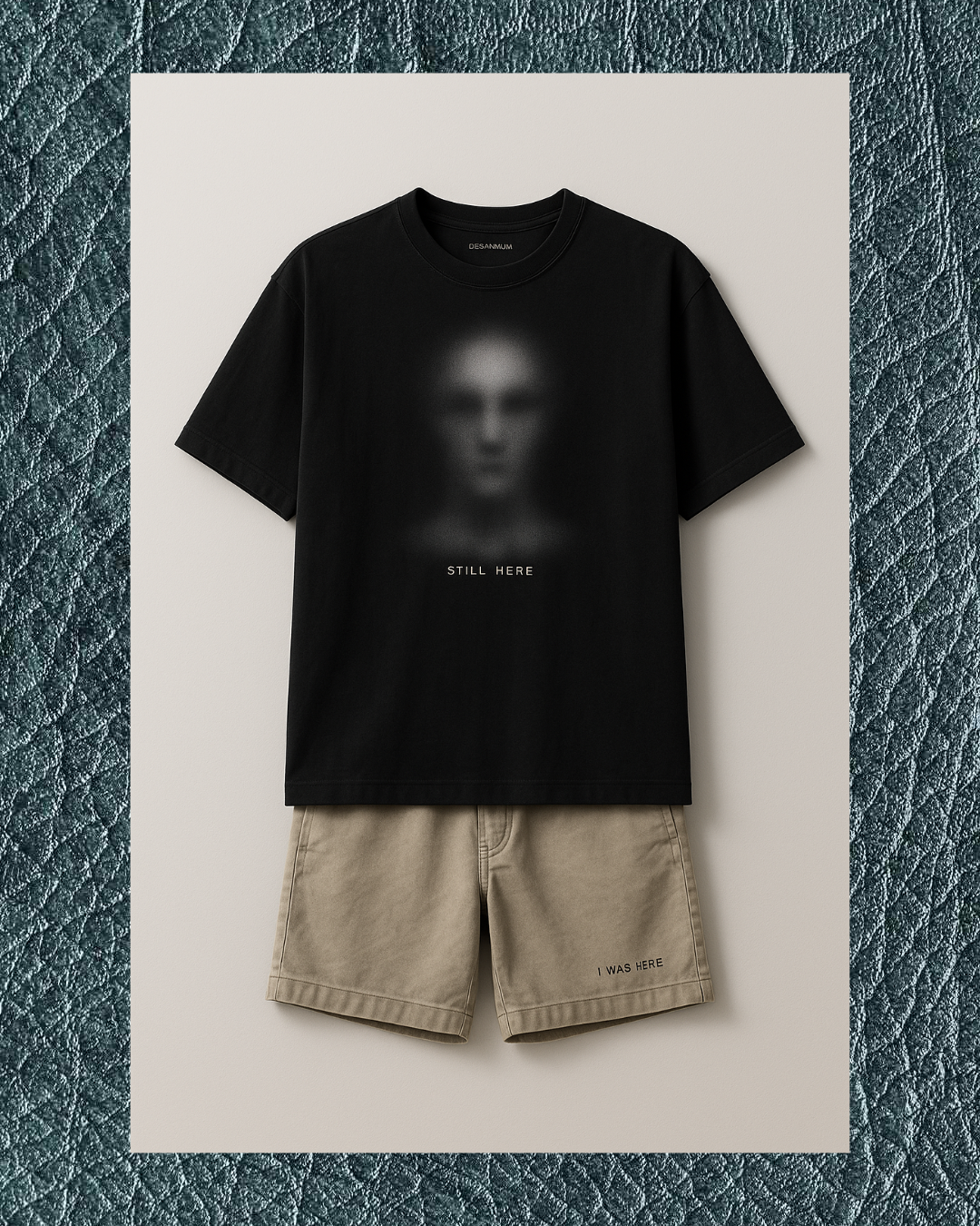 “STILL HERE” design shorts - t-shirt (together)