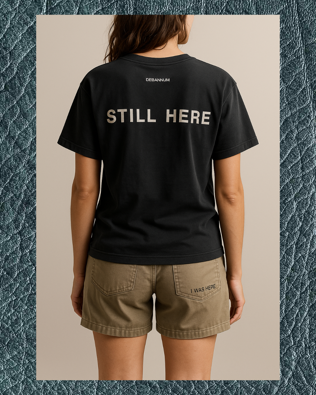 “STILL HERE” design shorts - t-shirt (together)