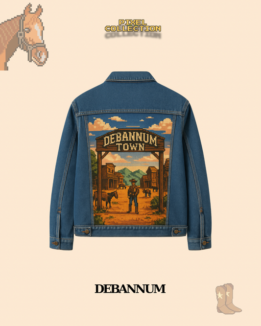 Pixel Art Denim Jacket – Debannum Town